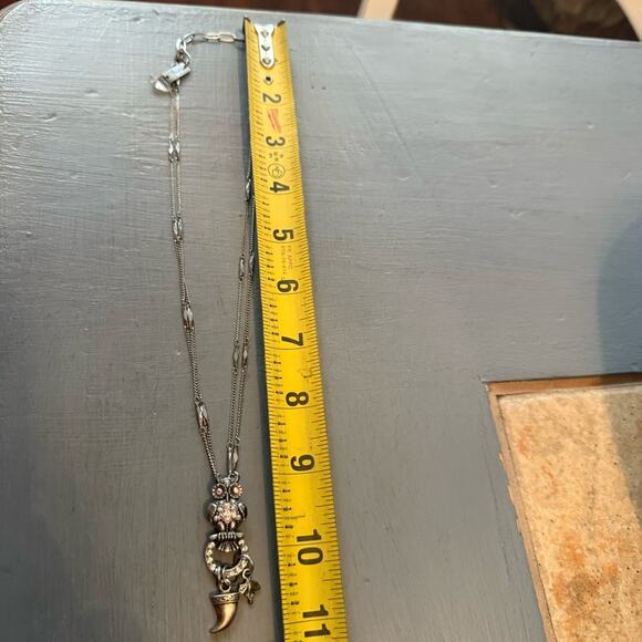 Mariana Crystal Owl Charm Pendant Necklace - Picture 5 of 9